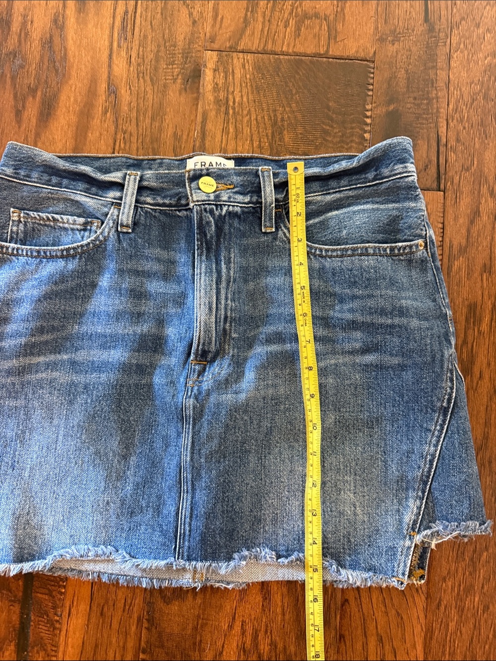 FRAME size 30/10 Denim Mini Skirt in Medium Blue - Picture 3 of 4